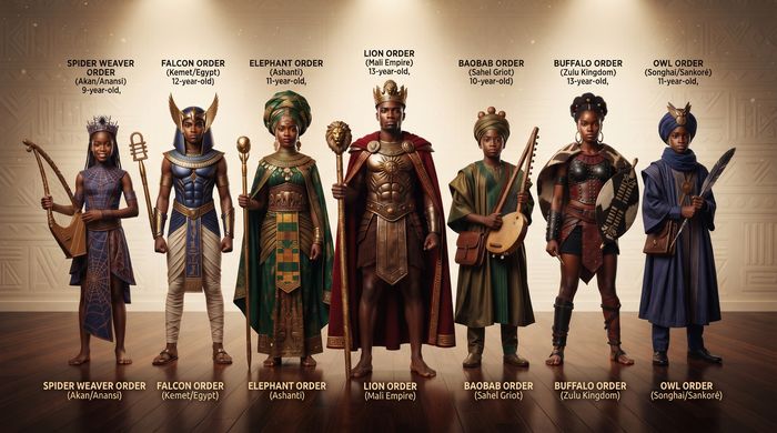 Children in Guardian Order costumes
