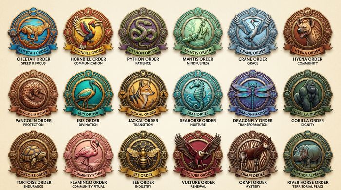 Guardian Orders collectible enamel pin set